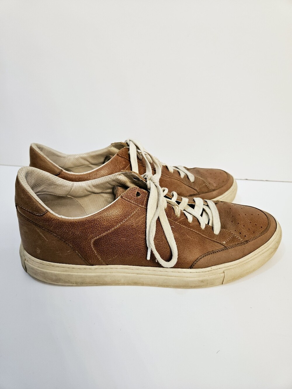 Brunello Cucinelli Leather Sneakers Size 45 US 12 Brown Lace Up